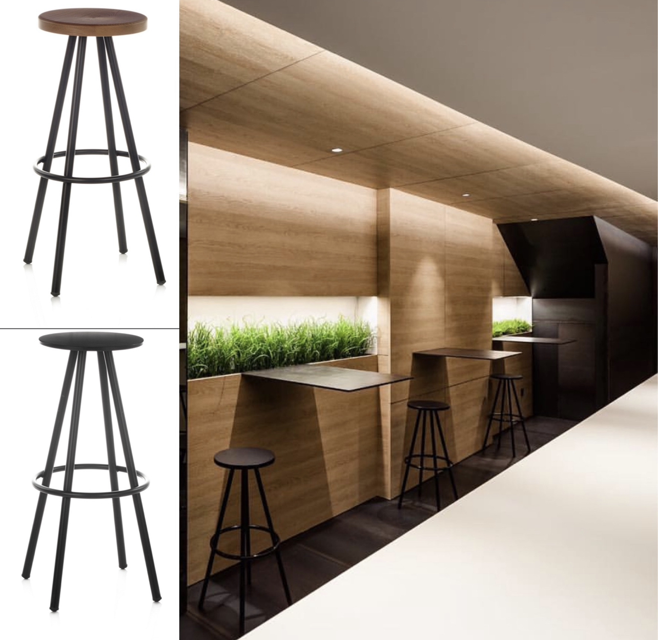 Taburete CONIC Ref. 1640 ng/nogal vint – Image 2