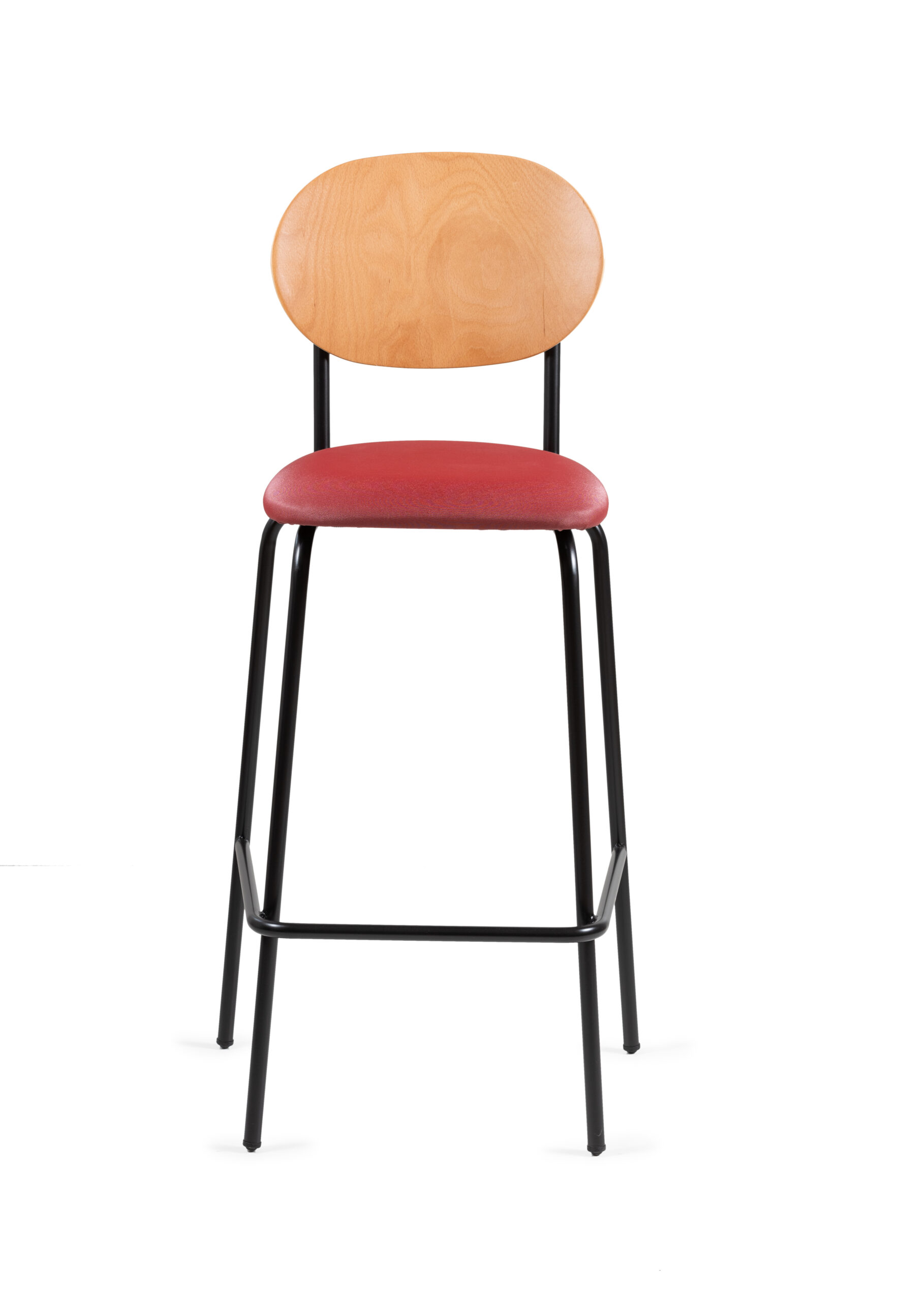 Taburete Ref. 1991 Resp. Madera asiento tapizado